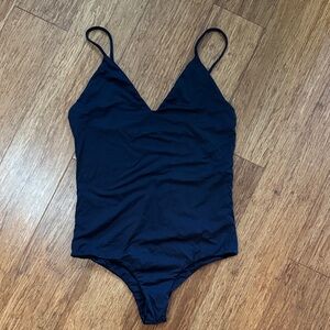 MIA Black Spaghetti Strap One Piece Swimsuit
